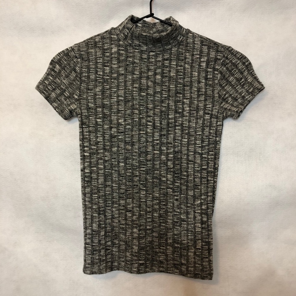 Prince & Fox Short Sleeve Wide Ribbed Top Sz XS